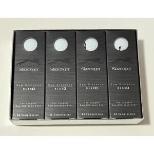 New‎ VTG Slazenger Golf Balls Raw Distance Black Player 12 Pack 90 Compression